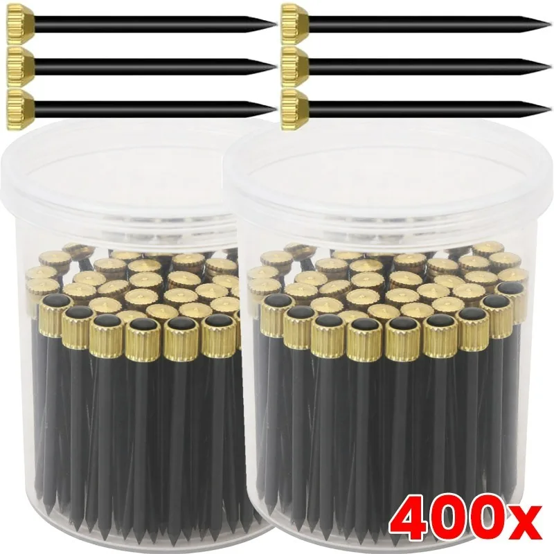20/400pcs Black Picture Frame Hanging Nails Photo Pins Brass Head Nails DIY Home Office Gallery Wall Mounted Hook Hangers