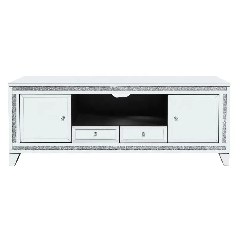 

New design TV cabinet simple and light luxury mirror furniture TV stand