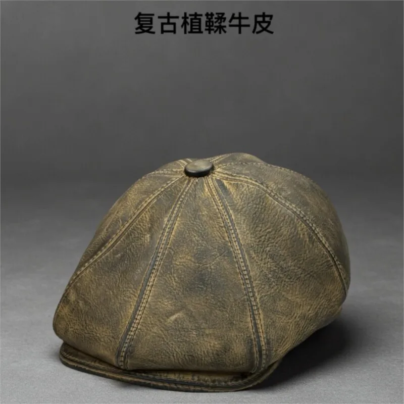 Elegant and fashionable octagonal hat outdoor beret warm baseball cap