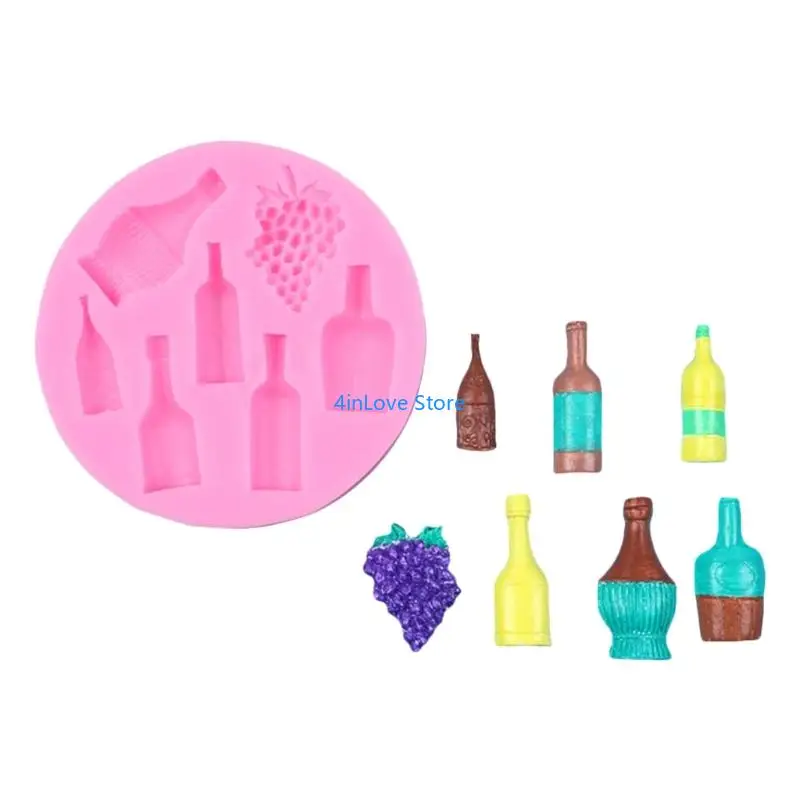 

T4MD Reusable Silicone Candy Molds Set Unique Liquor Bottle Designs Baking Craft Tool