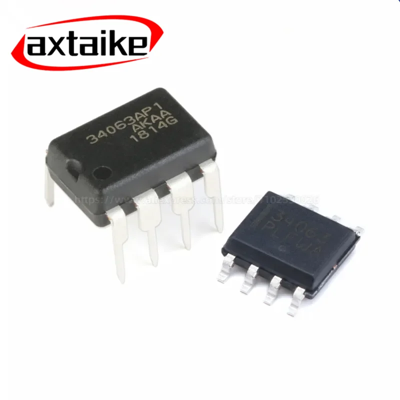 10PCS MC34063 34063 34063A MC34063ADR2G SOIC-8 MC34063AP1G DIP-8 MC34063ACN MC34063ACD SMD DC-DC Converter Control Circuits IC