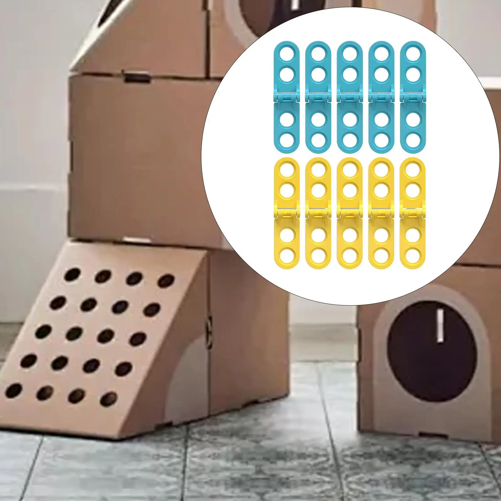 Cardboard Hinges Connector Set Creative Building Puzzle for Kids Fine Motor Skills Parent Child Craft