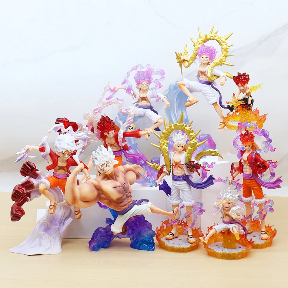 8–28 cm One Piece Anime Figuren Nika Ruffy Gear 5. Actionfigur Gear 5 Sonnengott PVC Figur Gk Statue Modell Dekoration Spielzeug