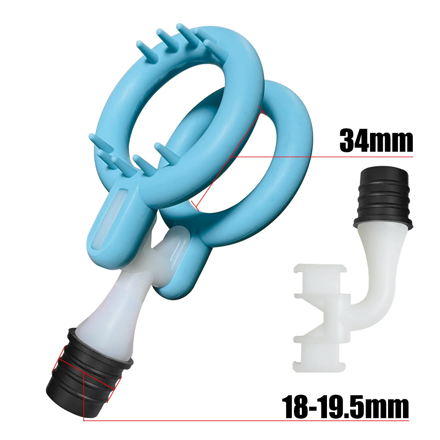 Men's Soft Silicone L-Shaped Replacement Adapter Head Massager for Muscle Relaxation Home Fitness Equipment Accessory view 3