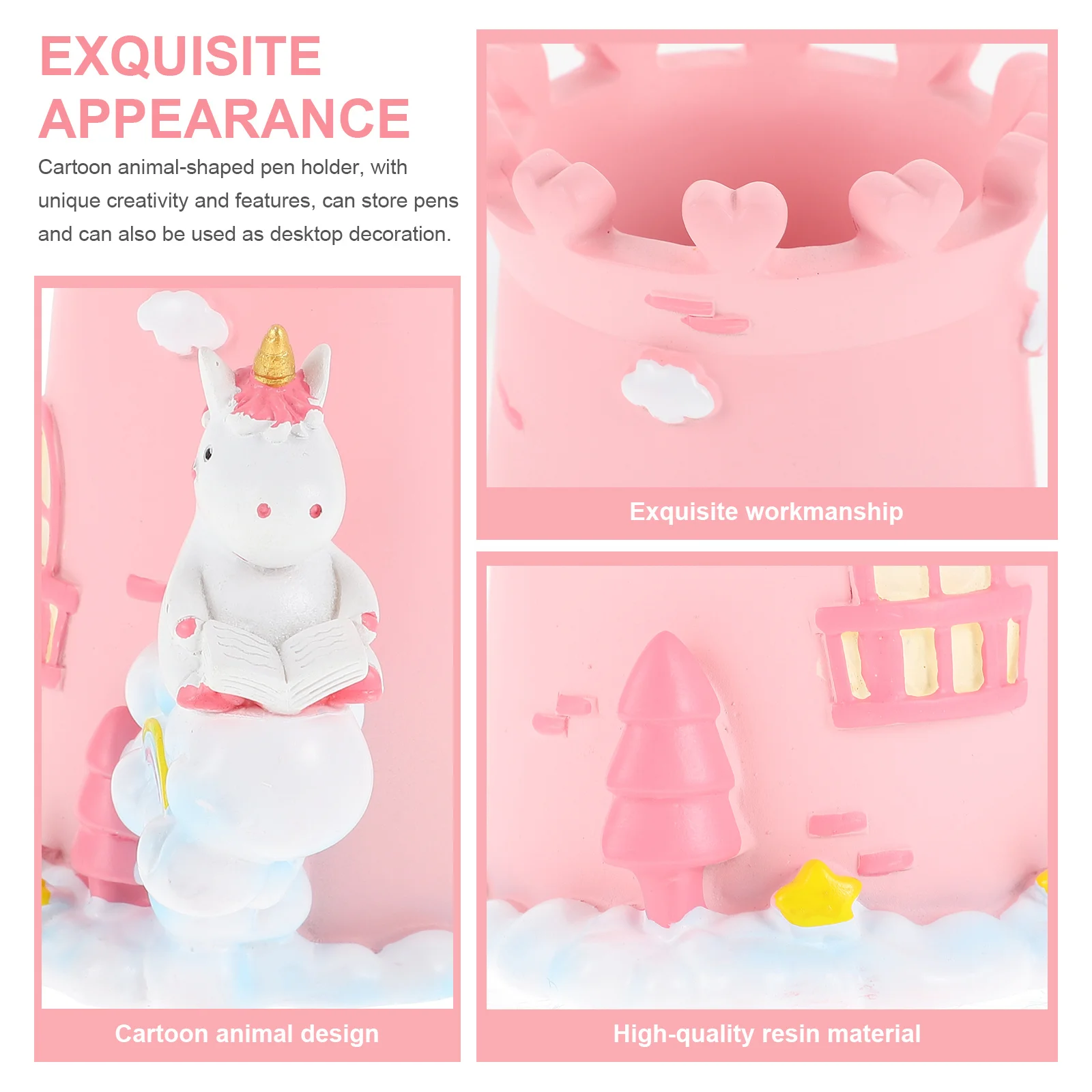 

Elegant Unicorn Pen Basket Environmentally Friendly Waterproof Practical Desk Table Decor Organizer Pen Container