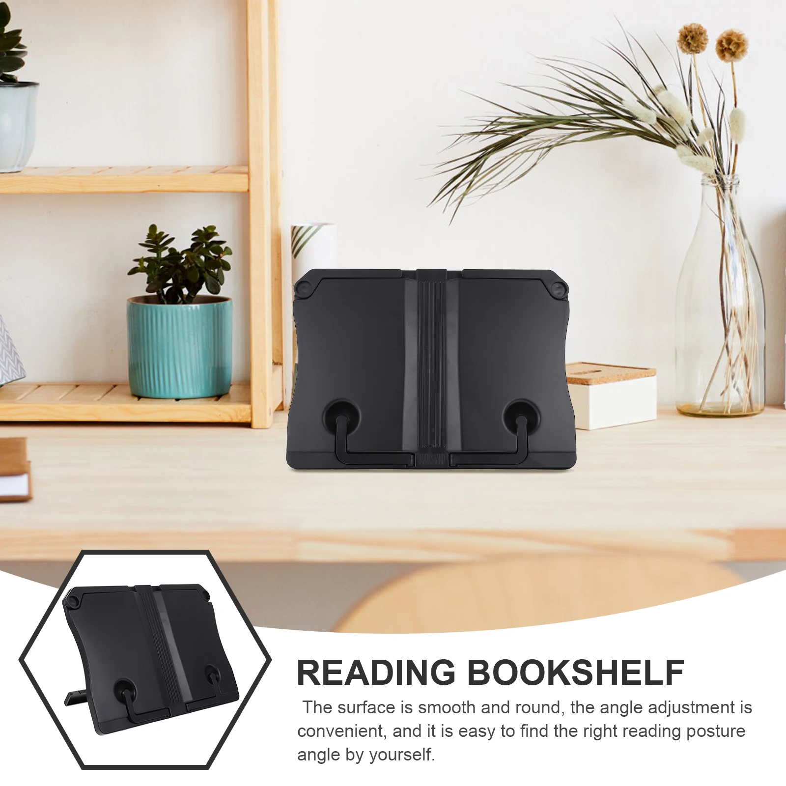 

1pc Desktop Book Stand Student Reading Book Holder Adjustable Textbook Holder For Office Library Lightweight
