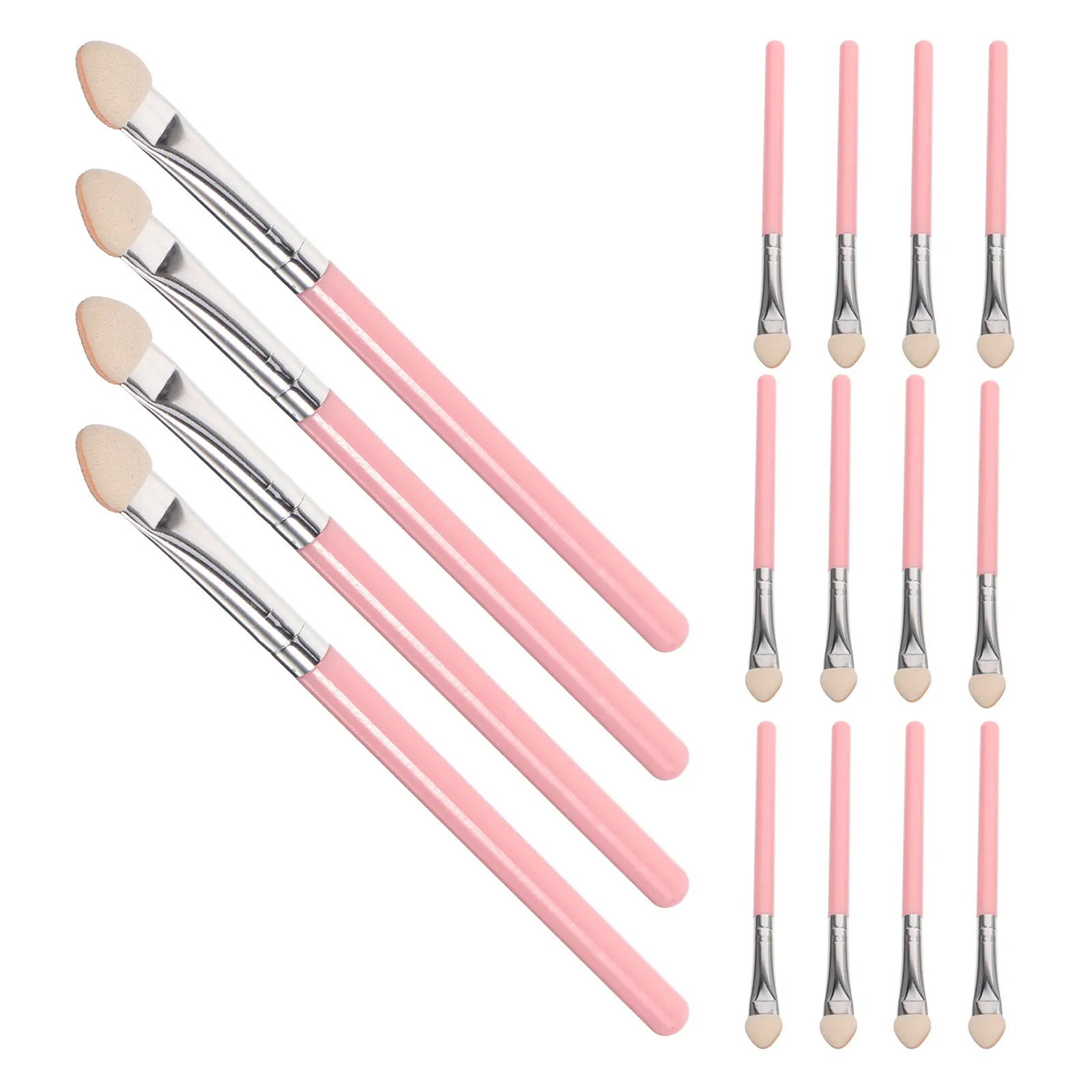 20Pcs Eyeshadow Applicators Sponge Tip Makeup Brushes for All Eyeshadow Types Matte Shimmer Smooth Glide Sensitive Skin