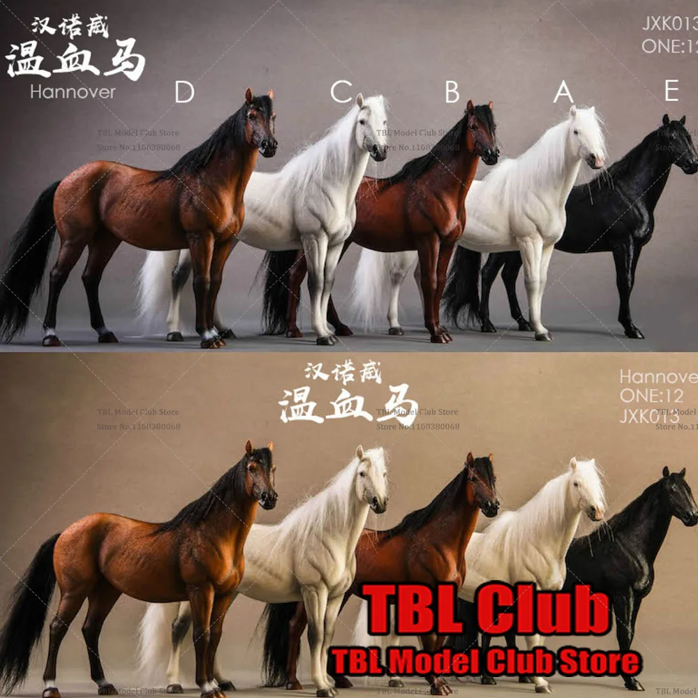 

JXK JXK013 1/12 Scale Dutch Warmblood Simulation Resin Animal Model with Harness for 6inch Action Figure Desktop Props Accessory