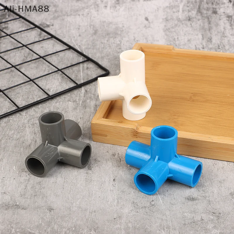 5 pz Diametro Interno 20mm Connettore a 4 Vie Tubo in PVC Irrigazione Serbatoio di Pesce Acquario Adattatore di Scarico Bianco/Blu/Grigio