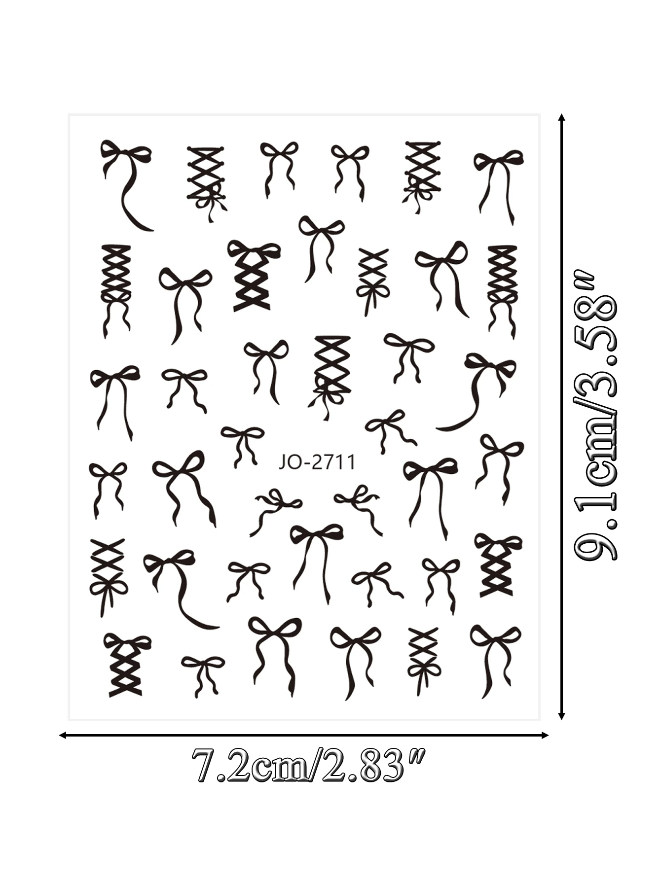 3/6/12 hojas de pegatinas para decoración de uñas con lazo, diseño de cinta bonita, calcomanías autoadhesivas para decoración de manicura DIY