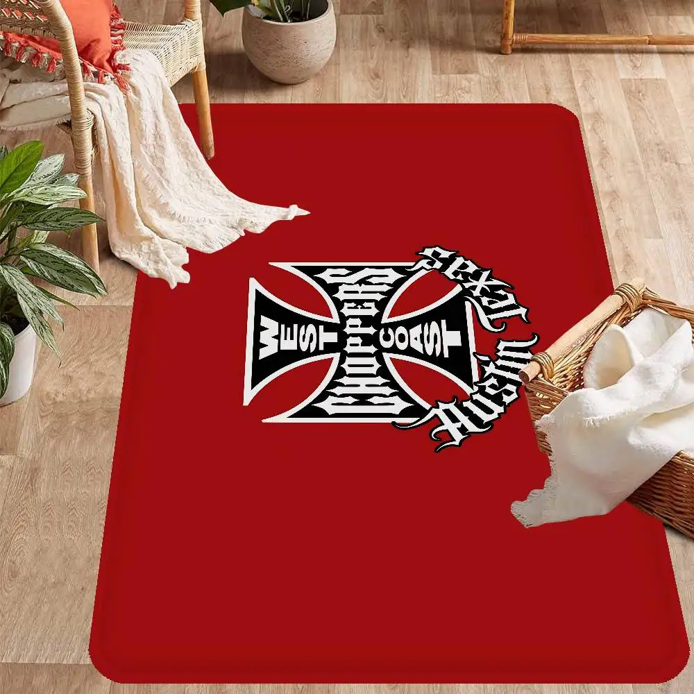 West C-Coast C-Choppers Floor Carpet Kids Room Bedroom Decoration Balcony Anti-Slip Doormat Living Room Hotel Decor Mat