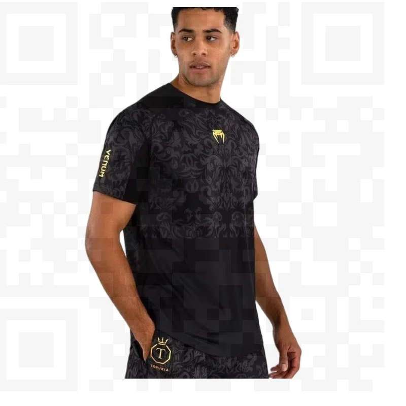 

2025 New Moto Quick-drying Short Sleeve_boxing Training Set for Adult Children with Letter Pattern