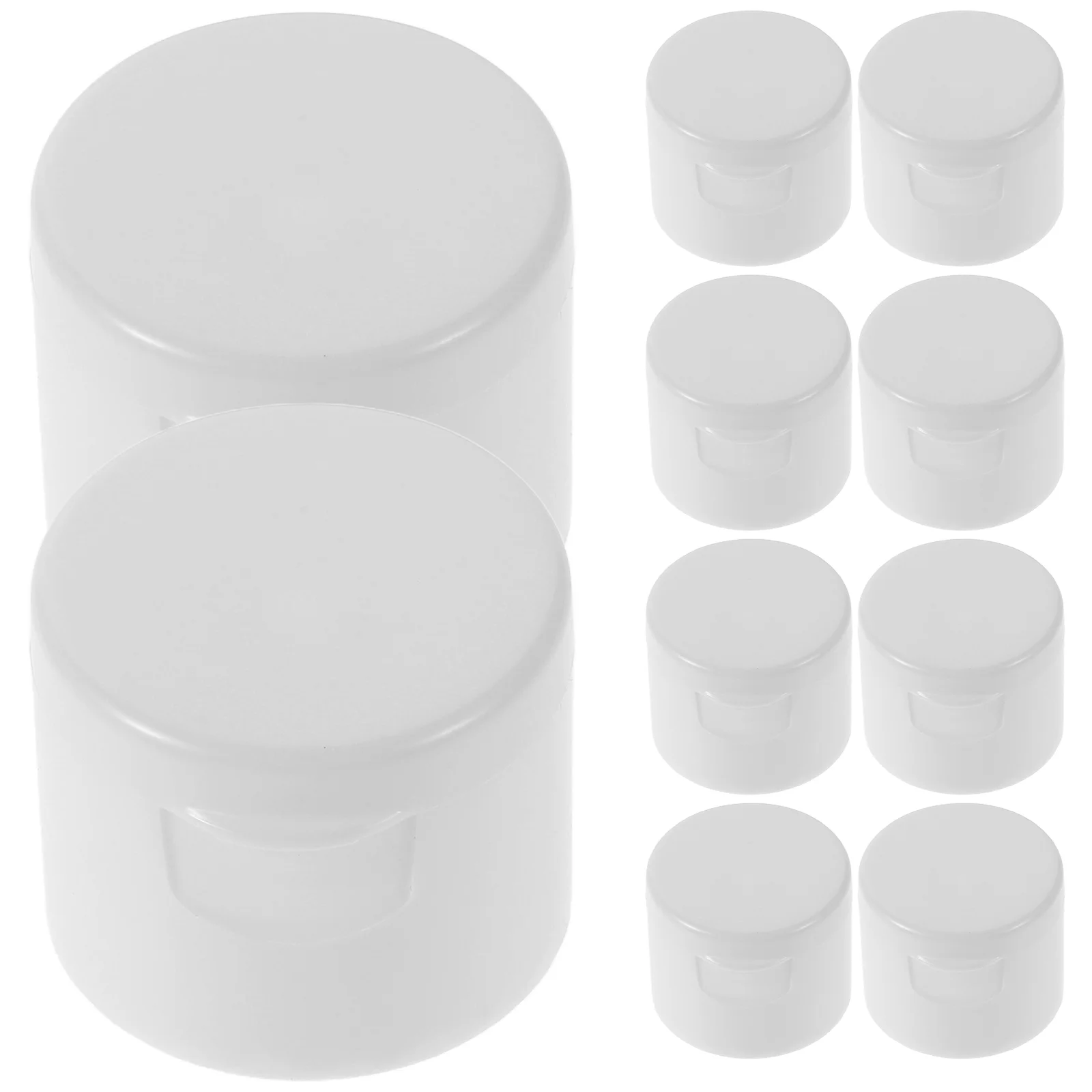 

50pcs Refill Bottle Caps White Top Squeeze Emptying Plastic Toothpaste HandCream Dispensing Kits Packaging