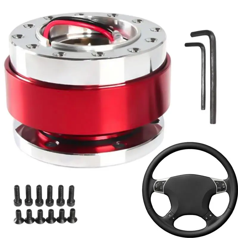 

Auto Universal Aluminum Racing Steering Wheel Snap Off Quick Release Hub Adapter Boss Kit Fits For Car Sport Steering Wheel