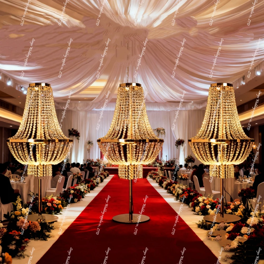 

5 шт. f10 Свадебная вечеринка, сценический стол, центральные детали, фон, акриловый светящийся дорожный свинец, хрустальная колонна, подставка для цветов, декор