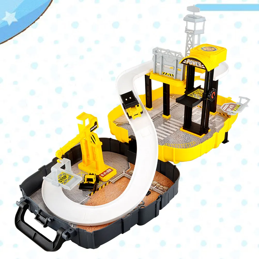

1 Set Track Parking Lot Simulation Plastic Children Assembled Truck Construction Vehicle Set Traffic Scene for Boys Kids Outdoor