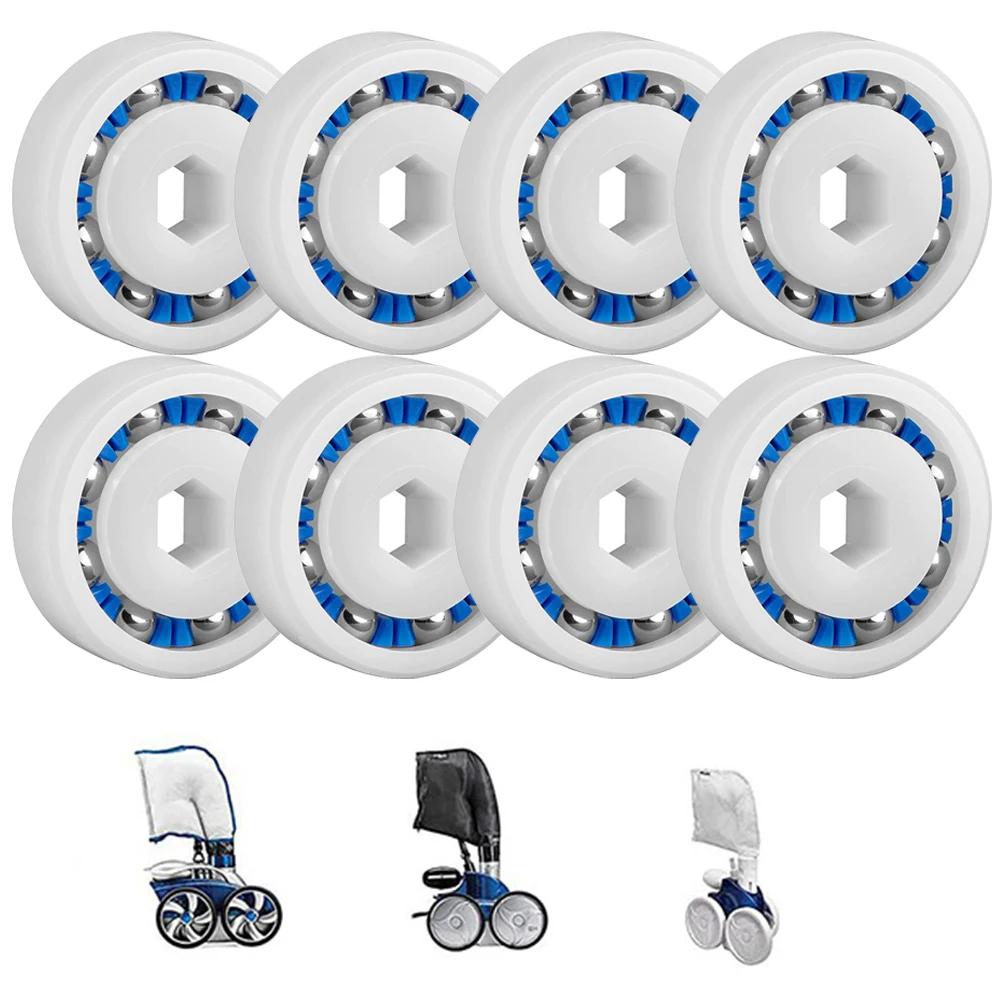 4/8 Pack Bearing Replacement Wheel For Polaris Pool Cleaner 380 9-100-1108 Swimming Pool Cleaners Parts
