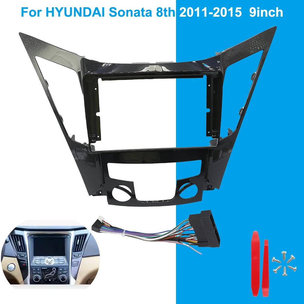 

9inch Car Radio Fascia For Hyundai Sonata 8th Gen 2011-2015 DVD Frame Stereo Dash Installation Trim Kit