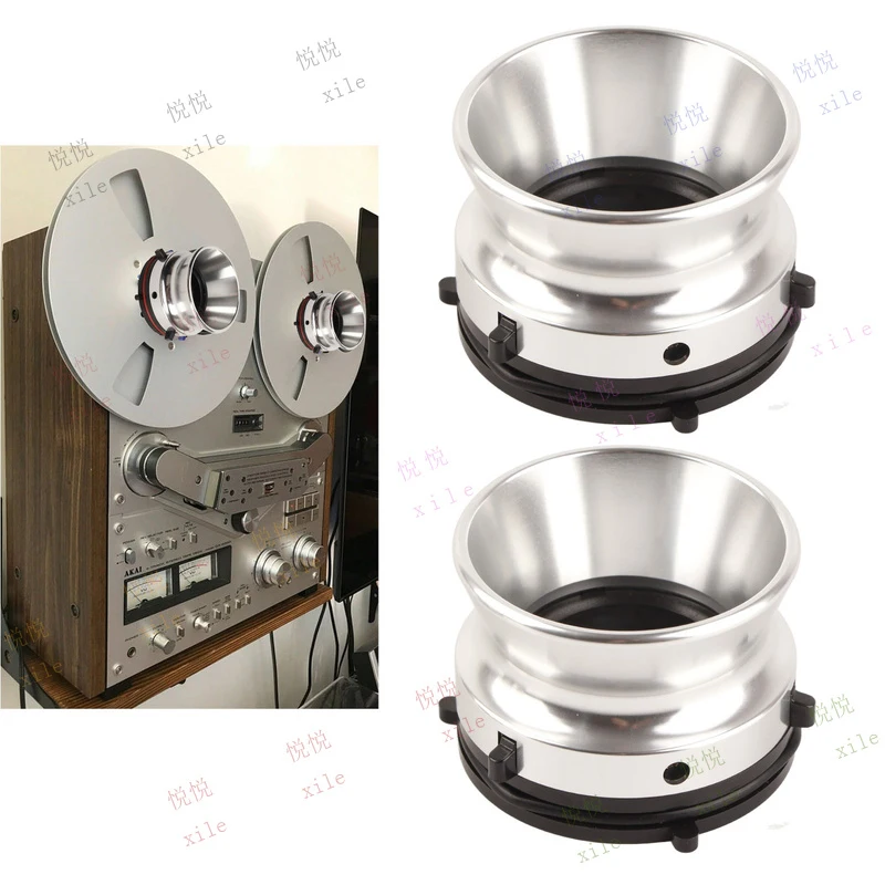L+ (Silver)1 Pair NAB Hub Adapters  For 10 Inch Opener Reel To Reel Tape Aluminum Fit