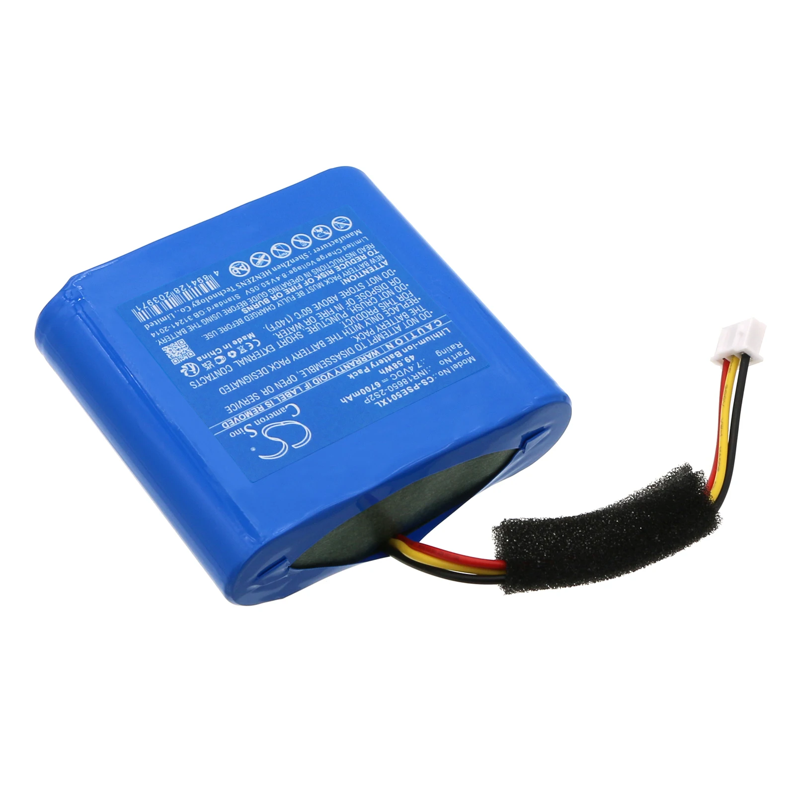 Batterie de remplacement CS pour Philips PSE0501, PSE0501/00, Smartmeeting PSE0501/00 INR18650-2S2P 6
