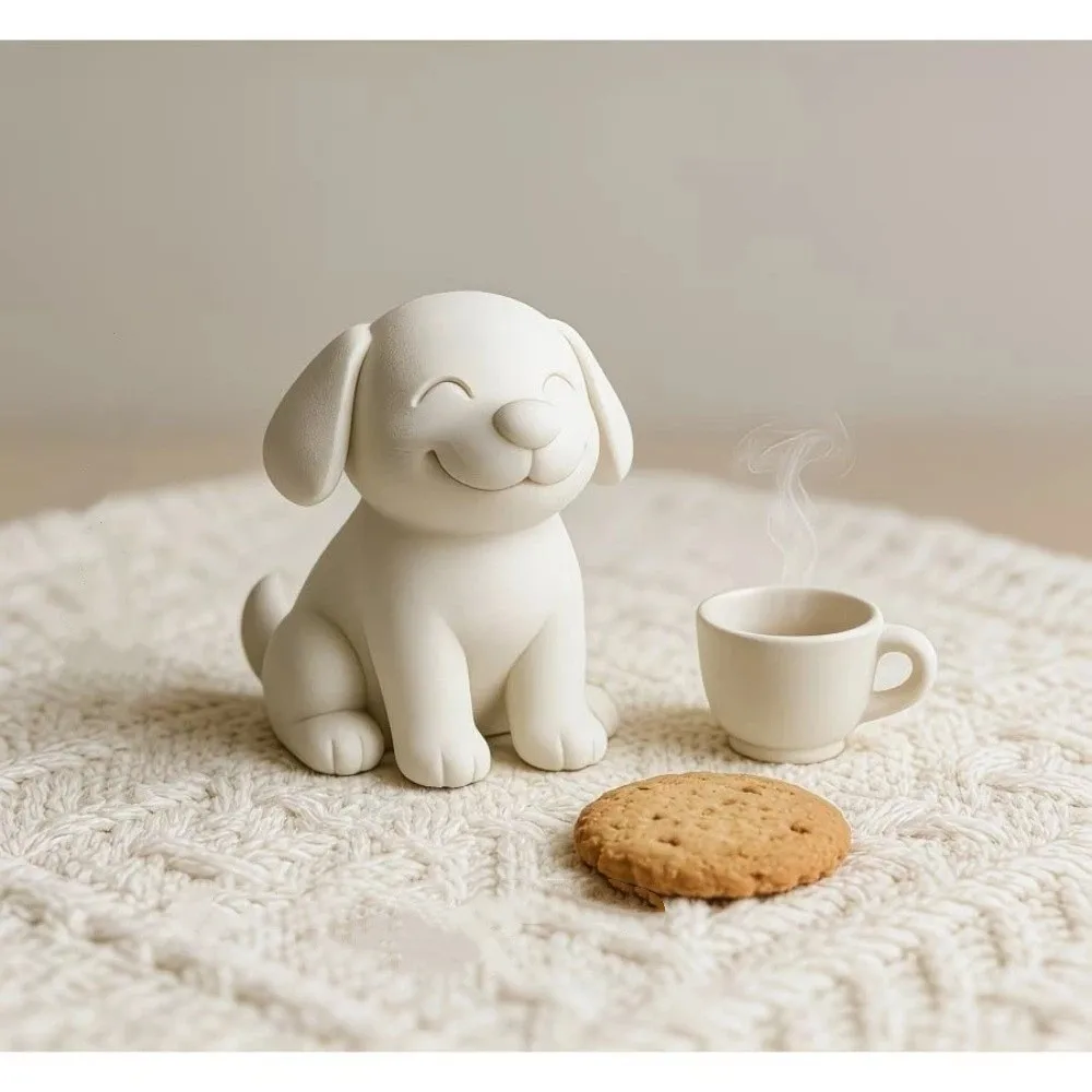 Lovely 5cm Cat Statue Decoration Cut Animal Pet Figurine 3D Printed Creative Desktop Ornaments Collection