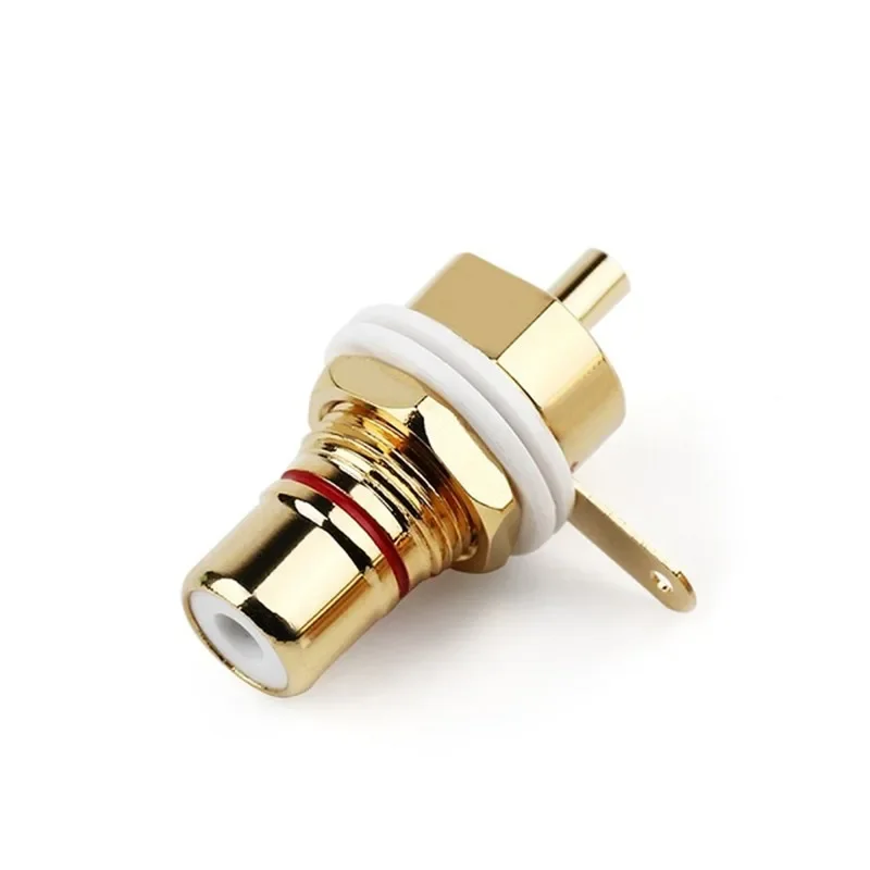RCA-Anschluss, Audio-Buchse, Buchse, Chassis, Panelmontage, CMC-Stecker, rot, schwarz, Zyklusmutter, Lautsprecheranschluss, Unterhaltungselektronik – Detail 6