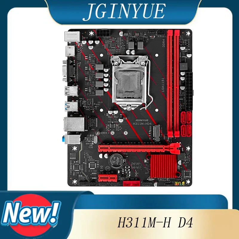 JGINYUE H311M I Motherboard M-ATX For Intel LGA 1151 i3 i5 i7 support notebook DDR3 1333 1600 1866MHz VGA HDMI-Compatible