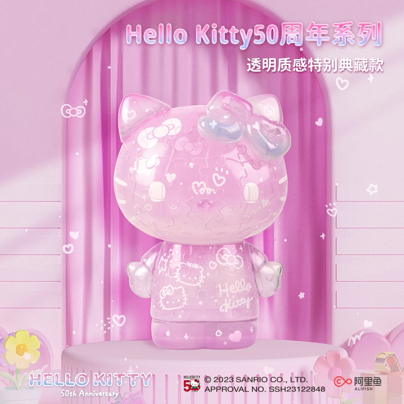 

Miniso Sanrio Hello Kitty 50th Anniversary Collectible 3d Puzzle Cute Anime Figure Intersting Mini Doll Kids Trendy Special Gift