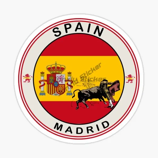 

MADRID Spain Flag Car Sticker Car Accessories Vinyl Waterproof Decor Decals