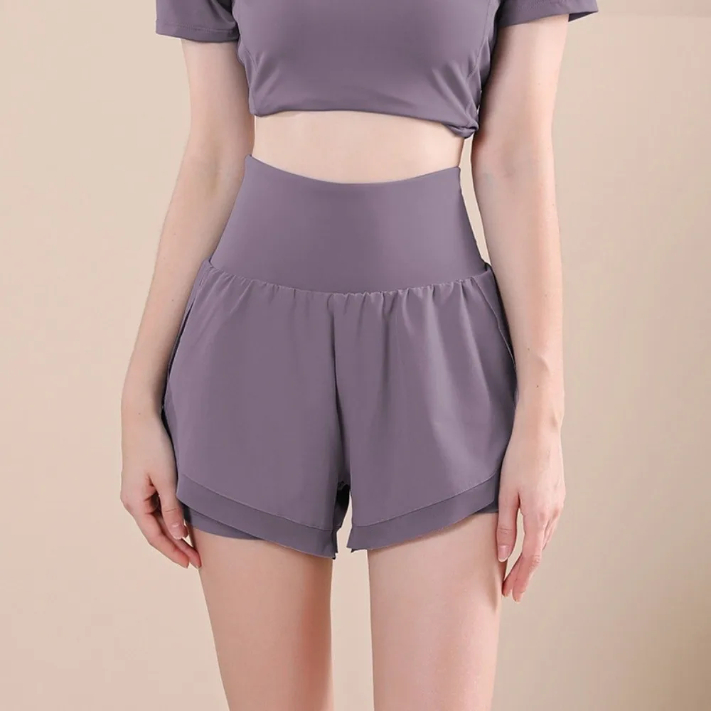 

Fast Dry Pants Women Yoga Shorts High Waist Seamless Yoga Running Hot Pants Solid Color Breathable Women's Sportswear Women