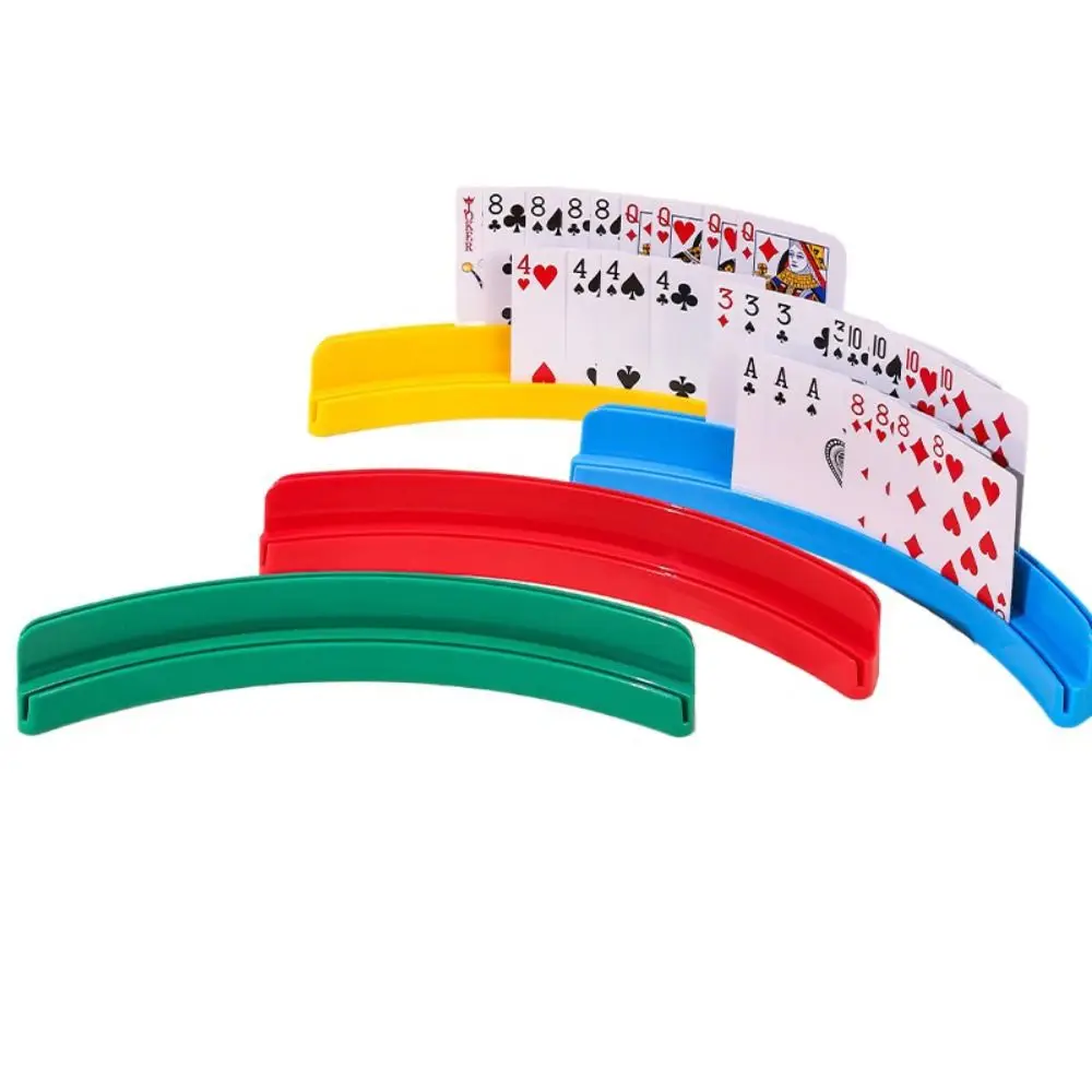 Two-Layer Card Holder ABS Portable Playing Cards Holders Multi-Functional Expandable Hands Free Card Holder