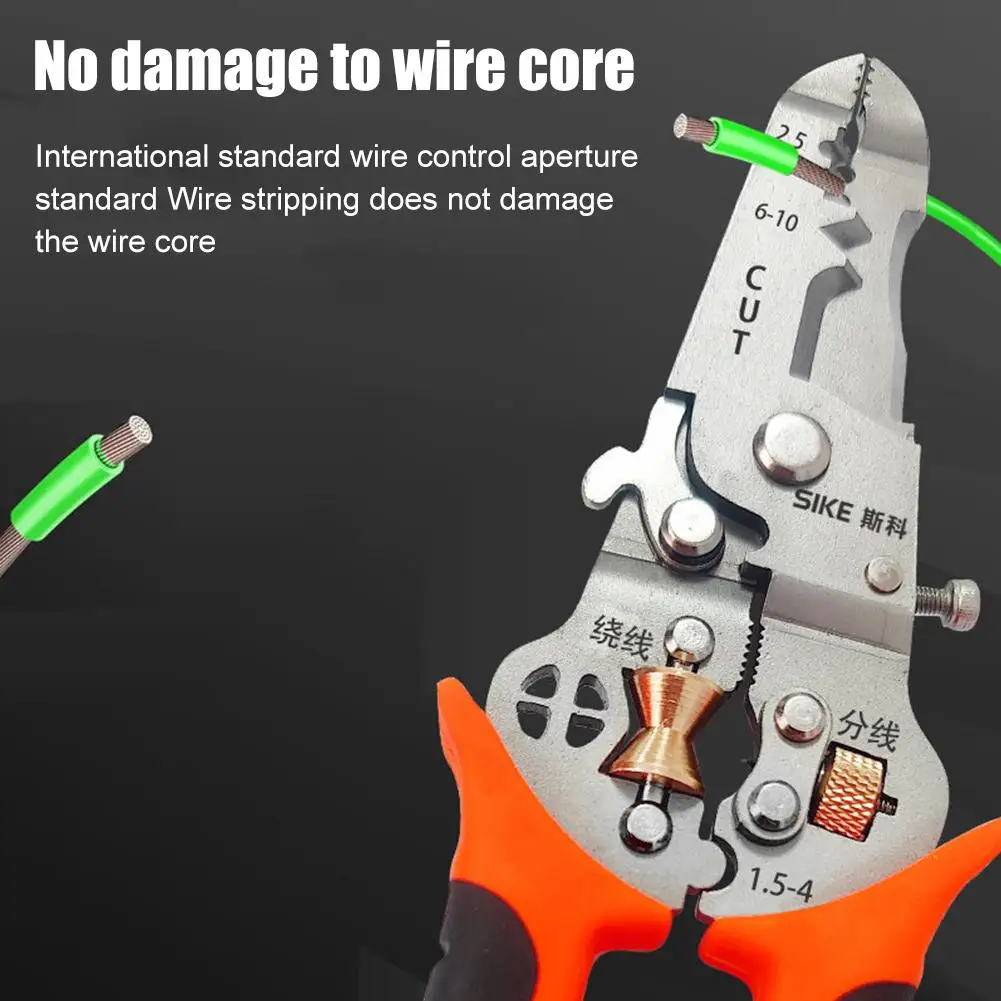 Wire Stripper And Cutter Time-Saving Labor-Saving Repair Scissors Multifunctional Wire Stripping Crimping Pliers Hand Tool