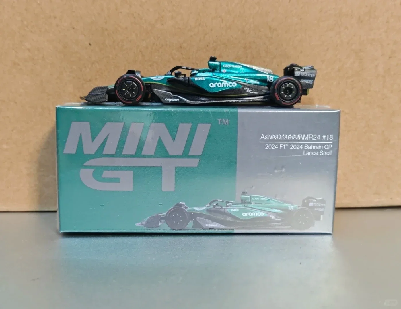 مينيجت 1:64 AMR24 # 18 لانس ستروول/14 فرناندو ألونسو 2024 دييكاست نموذج سيارة