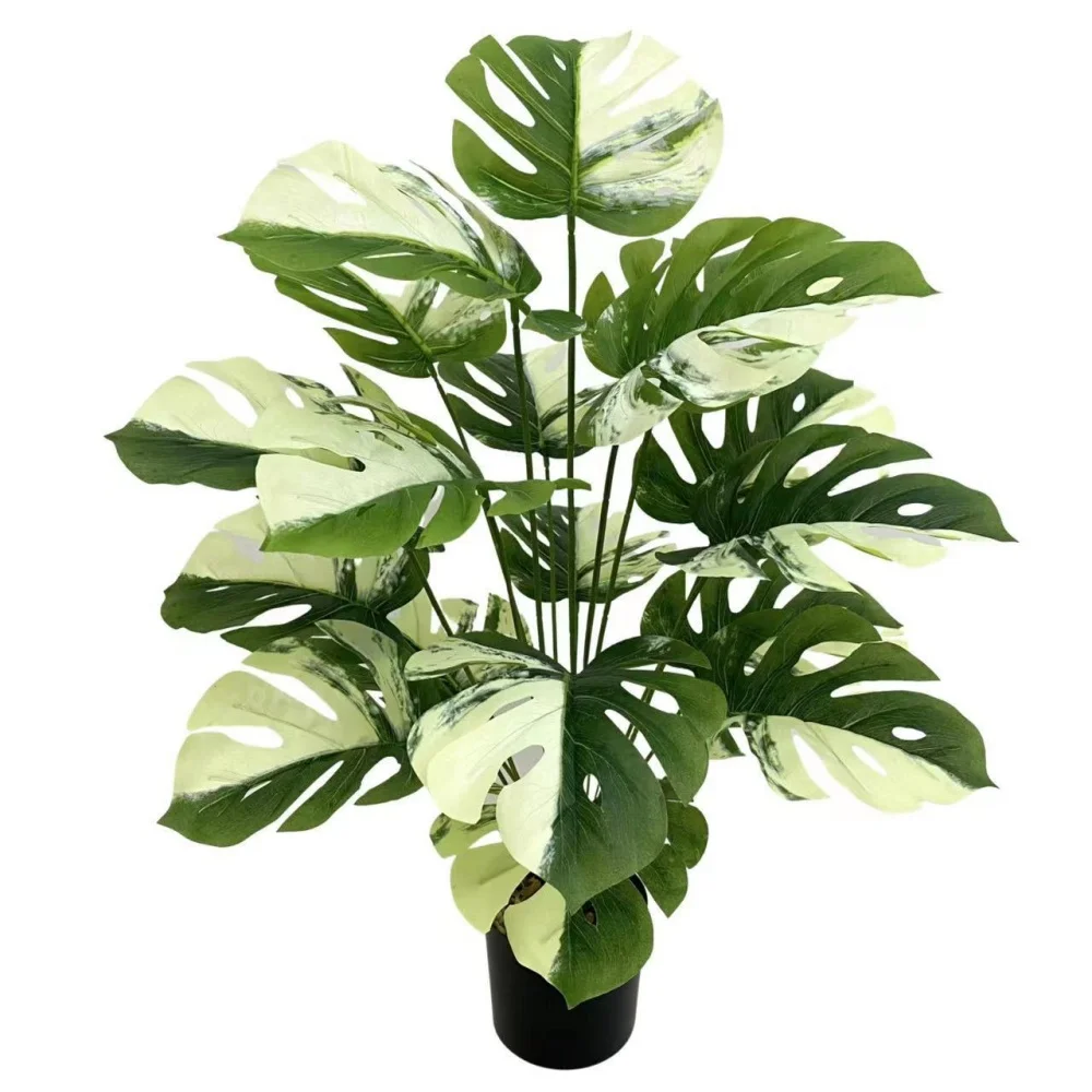 Big Size Leaves Hyphosis Green Plant Artificial Plants Turtle Leaf Simulated Bonsai Potted Ornament Office Desk Home Room Decor