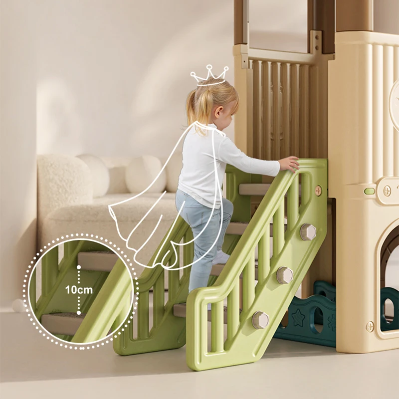 Indoor Combined Playground Plastic Slide with Baby's Private Paradise