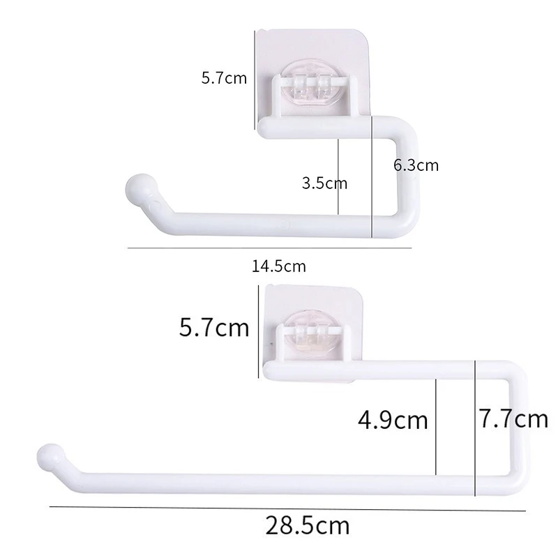 1Pcs Kitchen Tissue Holder Hanging Toilet Roll Paper Holder Towel Rack Kitchen Bathroom Cabinet Door Hook Holder Organizer