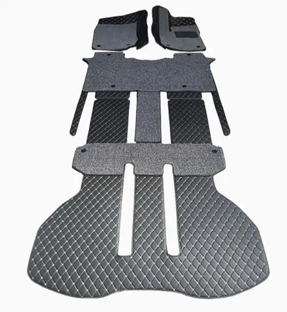 High quality rugs! Custom full set car floor mats for Right hand drive Toyota Alphard  7 8 seats 2026-2002 double layers carpets