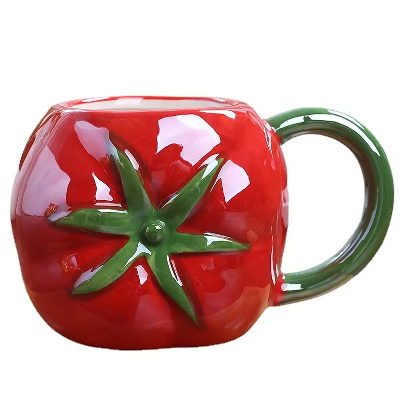 arvest Fruit Ceramic Mug – Artistic Pumpkin, Strawberry & Pineapple Coffee Cup 6