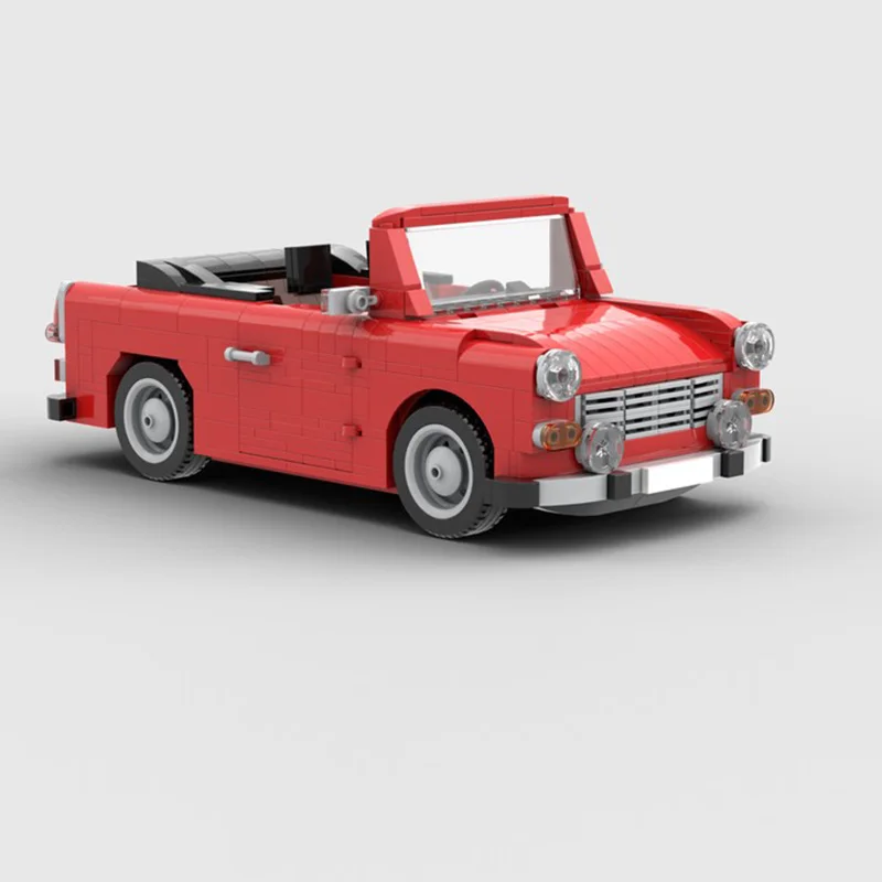 Модель скоростного гоночного автомобиля MOC, строительные кирпичи 601, ретро-трансформер, модульная технология, детские праздничные подарки, сборный игрушечный костюм