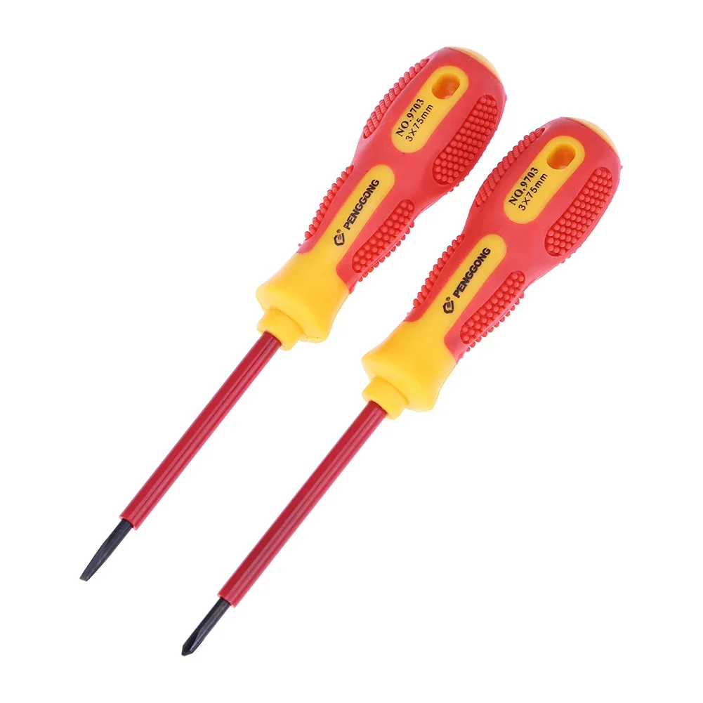 Multi-purpose Electrician's Insulated Magnetic Electrical Hand Screwdriver Repair Tool CR-V Material Cross Straight Screwdriver