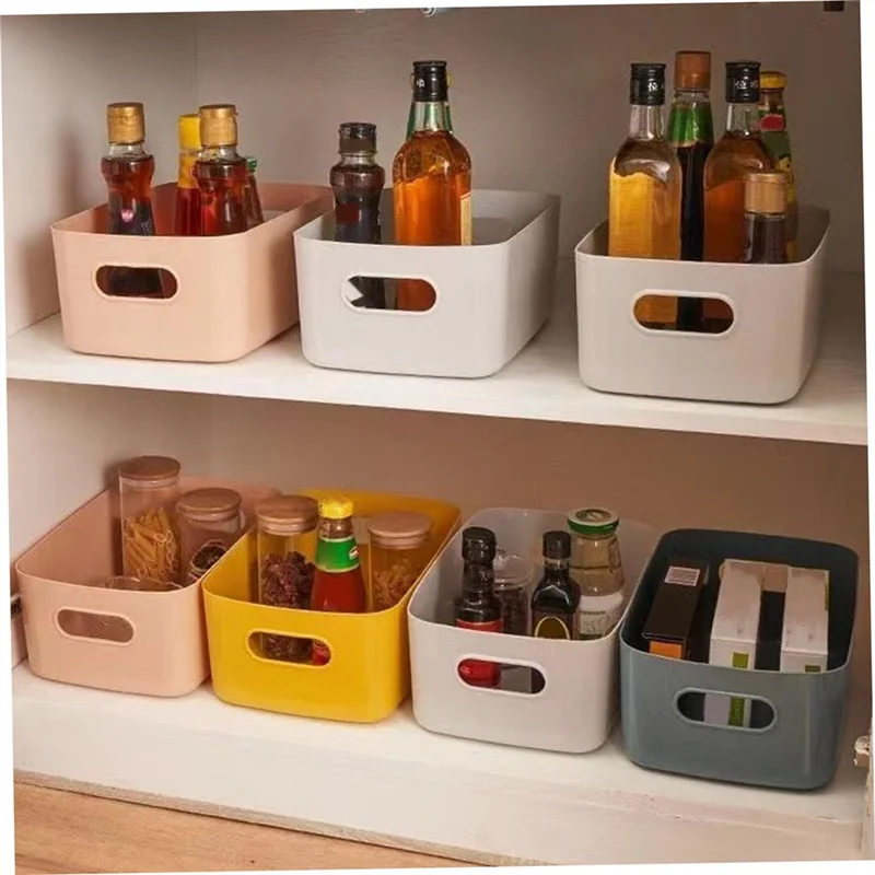 

AD-Plastic Storage Basket Storage Basket Storage Box Small Storage Box Multicolor Storage Organizer Kitchen Cabinetbathroom