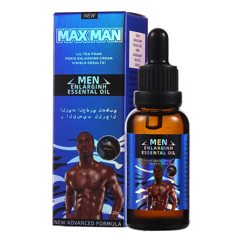 2 قطعة MAXMAN توسيع النفط القضيب الانتصاب زيت طبيعي كبير XXL النمو رشاقته تدليك توسيع النفط للرجال القضيب الكبير