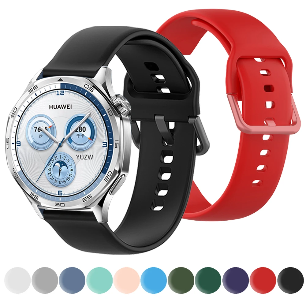 20mm 22mm Siliconen Band Voor Huawei Horloge 5 4 Pro GT5 pro GT 5 4 46mm/Buds/Runner/GT 2 3 42mm Bands Honor horloge Magic 2 Armband