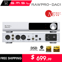 SMSL RAW PRO-DAC1 Digital Audio Music Decoder ES9039MSPRO DAC DSD512 XMOS XU316 Bluetooth 5.1 Support APTX LDAC MQA-CD RAW PRO
