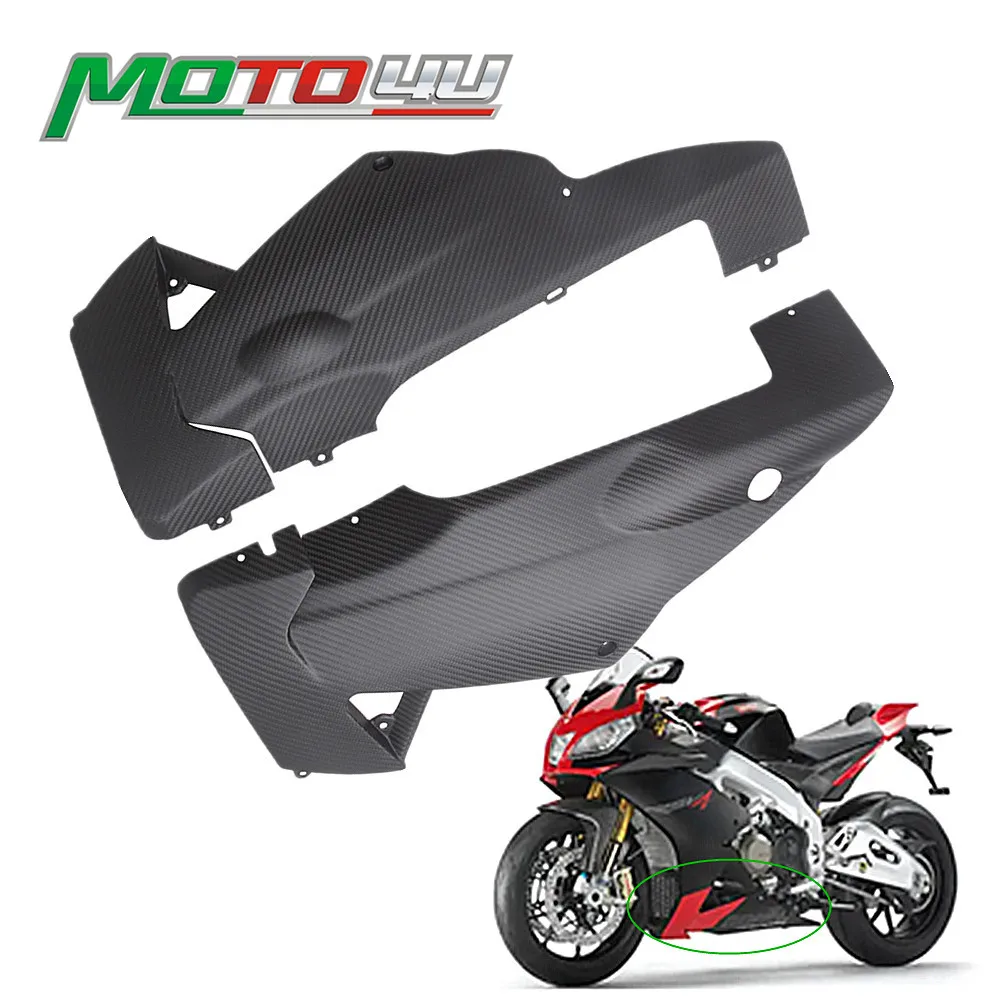 MOTO4U For Aprilia RSV4 2009 2010 2011 2012 2014 Carbon Fiber Belly Pan Fairing Part Kit Lower Protectors Motorcycle Accessories