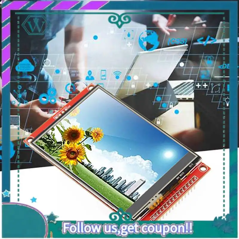 Модернизированный 3,2-дюймовый ЖК-модуль SPI RGB 65K Цвет 240X320 TFT-модуль ILI9341 Соответствует 4 ввода-вывода 3,3 В (MSP3217)