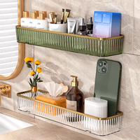 Bathroom Storage Shelf Cosmetic Organizer Rectangle Free Perforated Hanging Wall Mounted Home Furnishings Bathroom Accessories