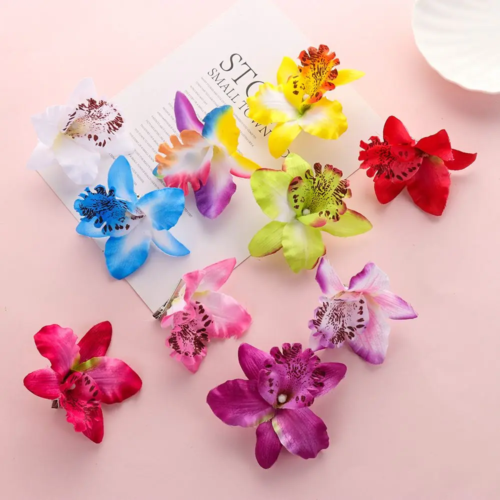 

2Pcs Hair Accessories Girls Barrette Hairband Orchid Flower Hair Clips Wedding Accessories Bridal Hairpins