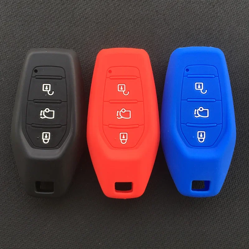 Silicone rubber Car Key Cover case For Mahindra 3 button car key case