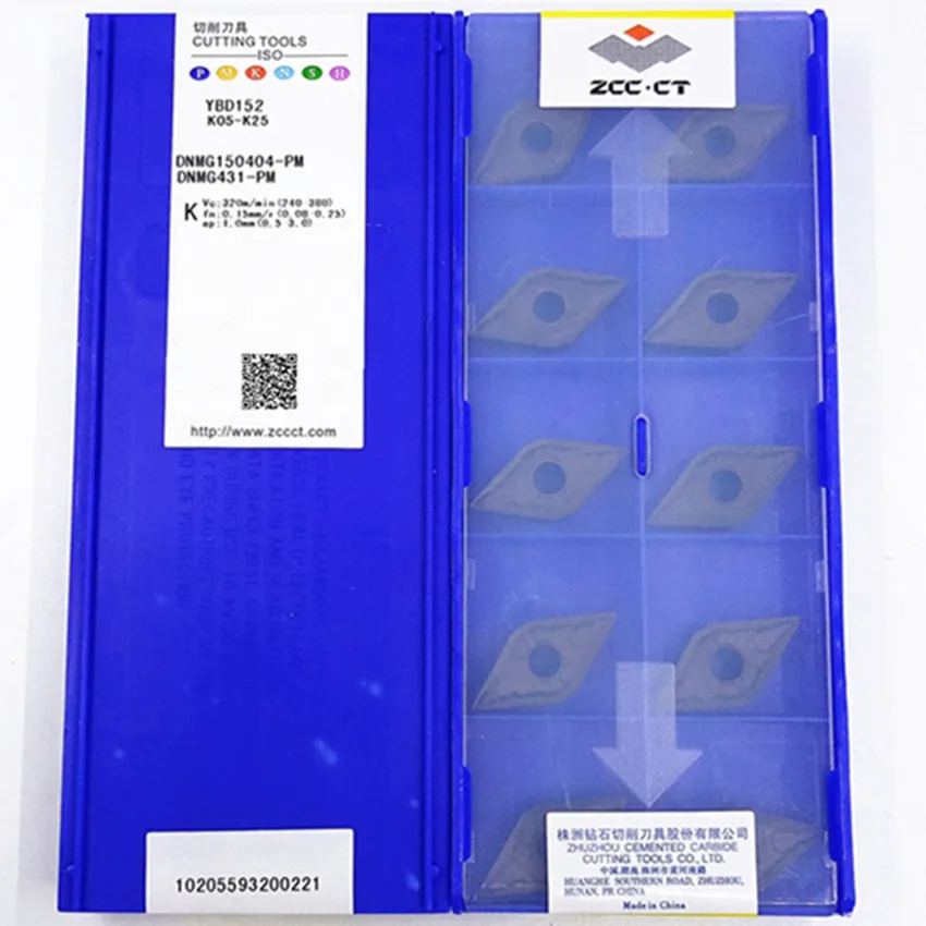 

DNMG150404-PM YBD152/DNMG150408-PM YBD152/DNMG150408-PM YBD102 DNMG431 DNMG432 ZCC.CT CNC carbide turning inserts 10pcs/box